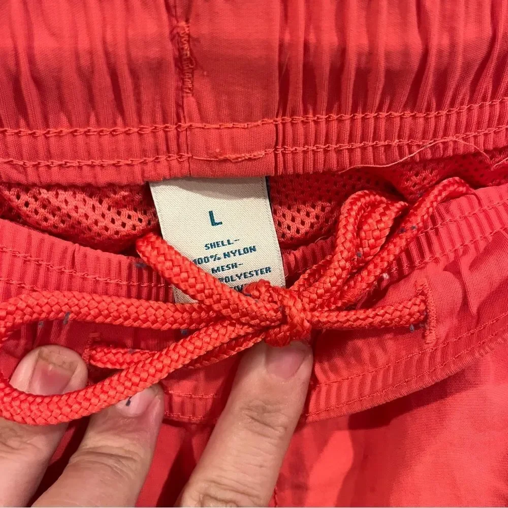 Caribbean swim trunks coral pink size large zipper back pocket